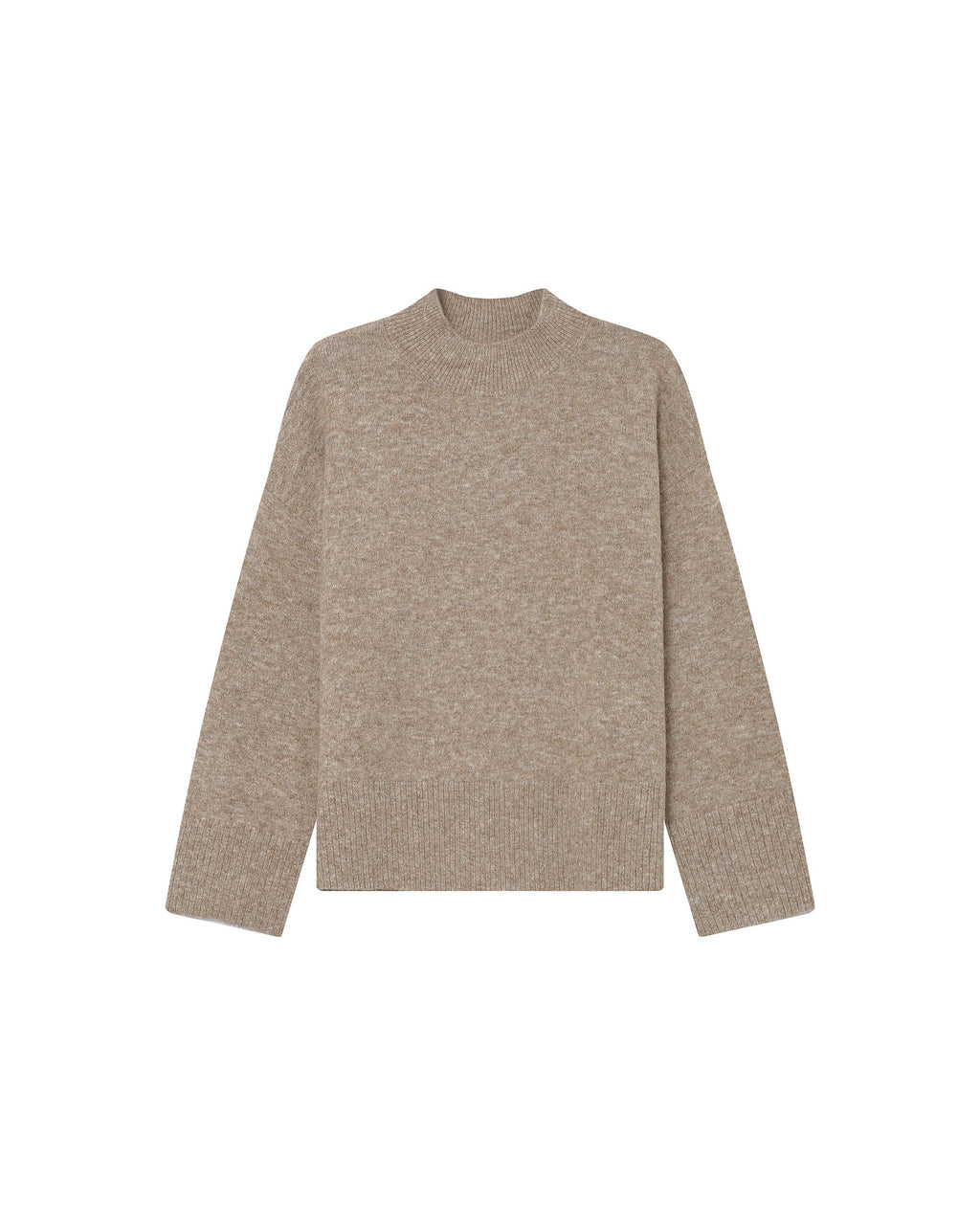 Pull Col Montant Greige Salty