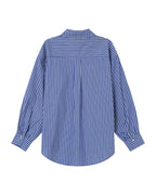 Chemise A Rayures Bleu Fossile Sorbet