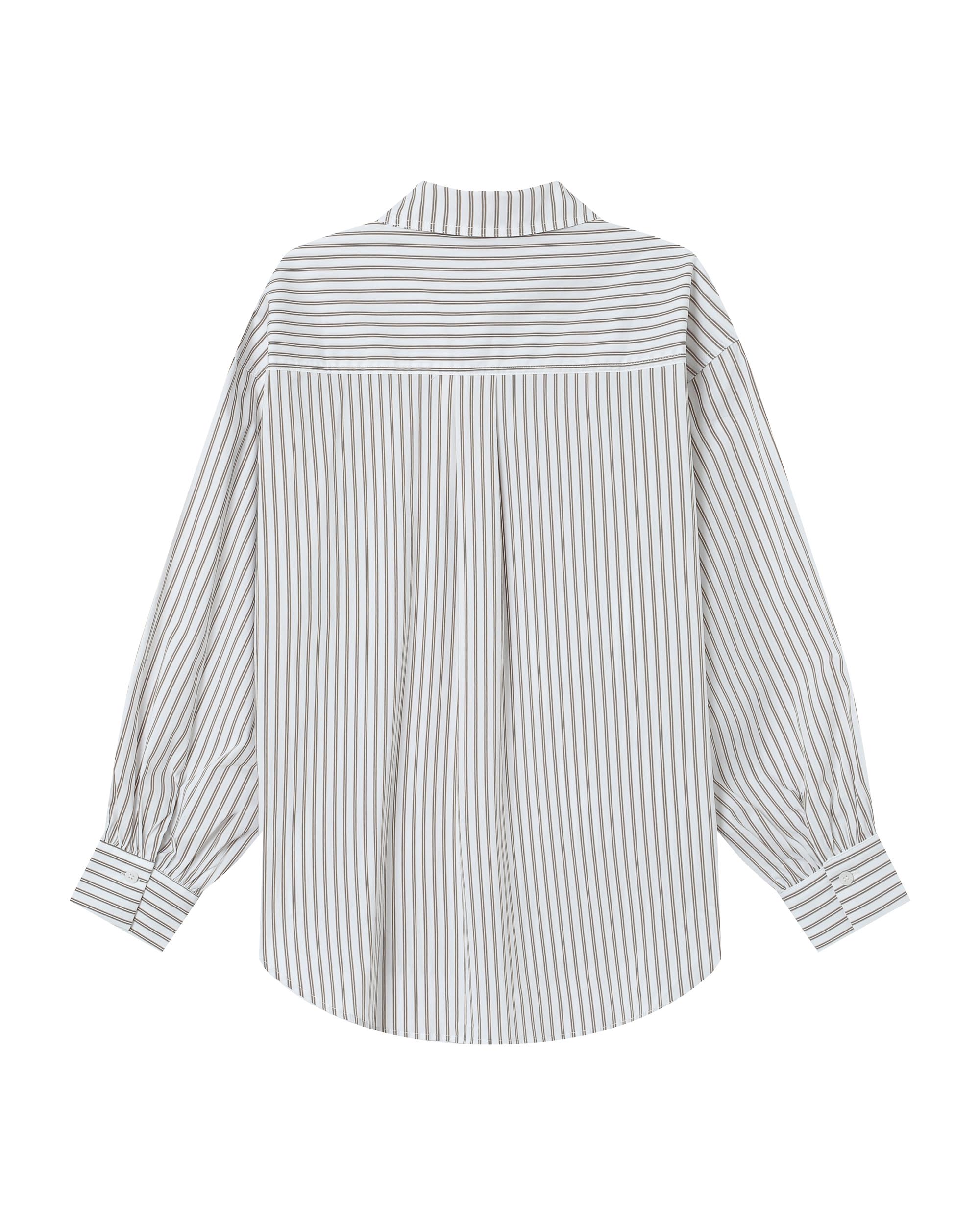 Chemise A Rayures Greige Sorbet