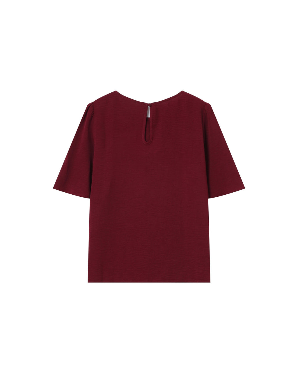 Top Fluide Col Rond Bordeaux Shine