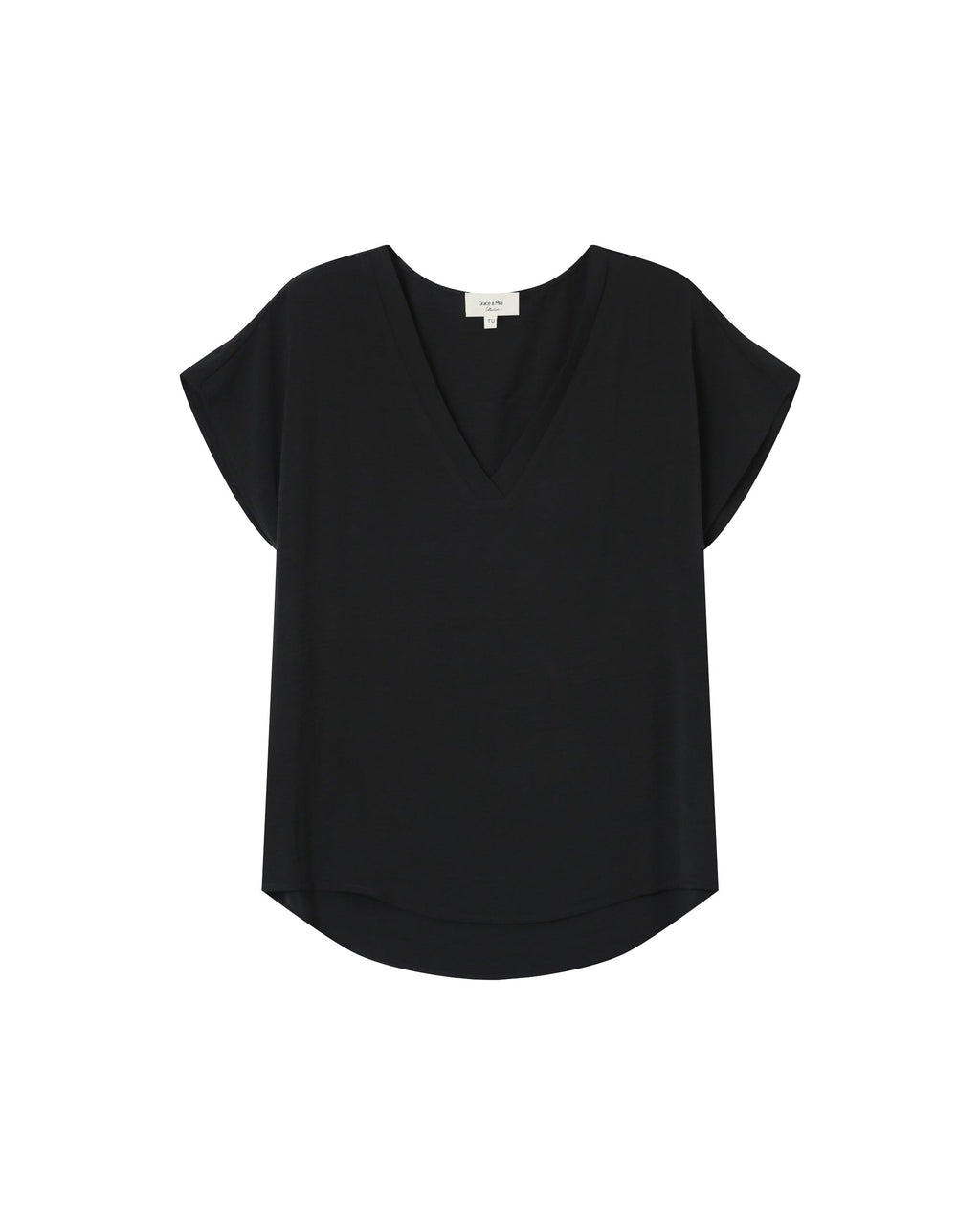 Top Fluide Encolure V Noir Season