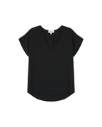 Top Fluide Encolure V Noir Season