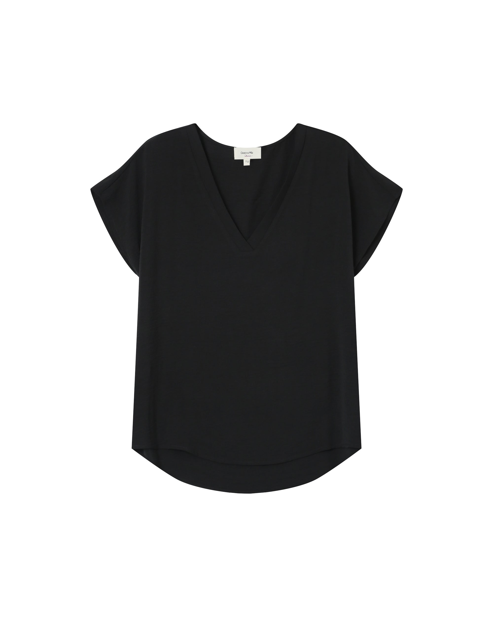 Top Fluide Encolure V Noir Season