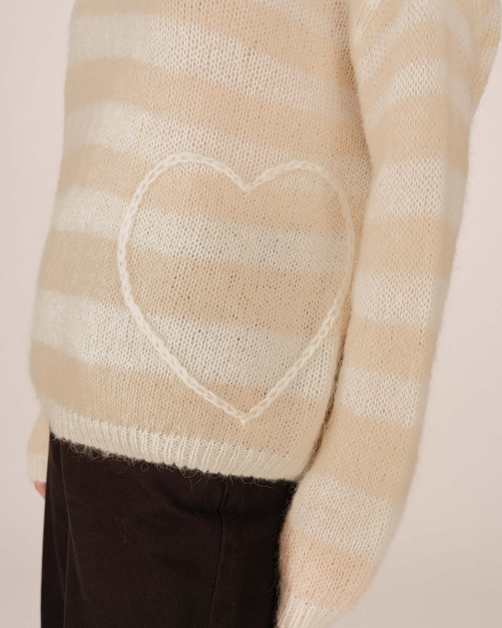 Pull A Rayures Vanille Sand