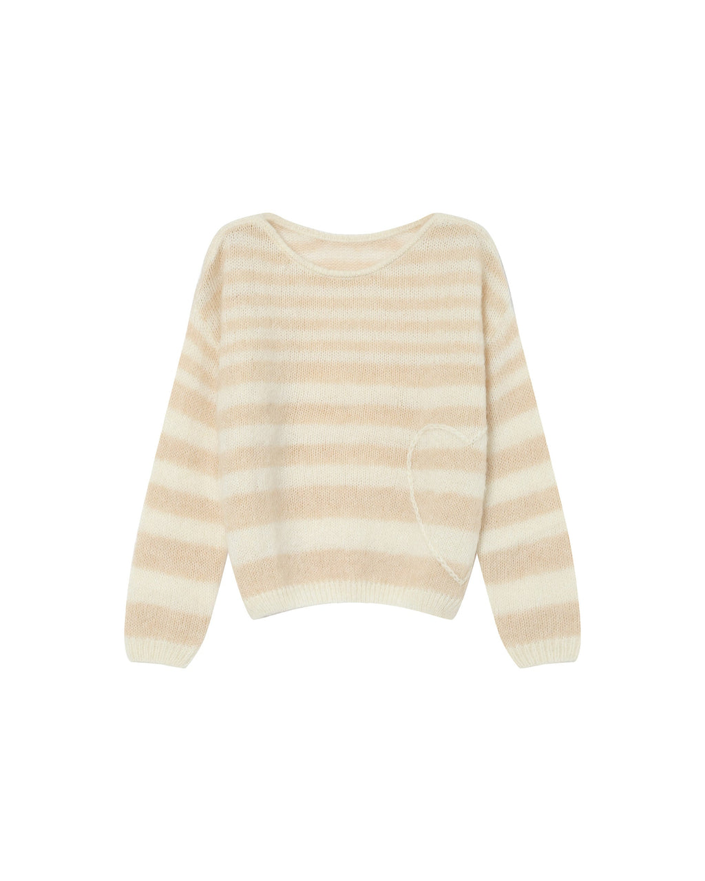 Pull A Rayures Vanille Sand