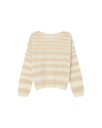 Pull A Rayures Vanille Sand