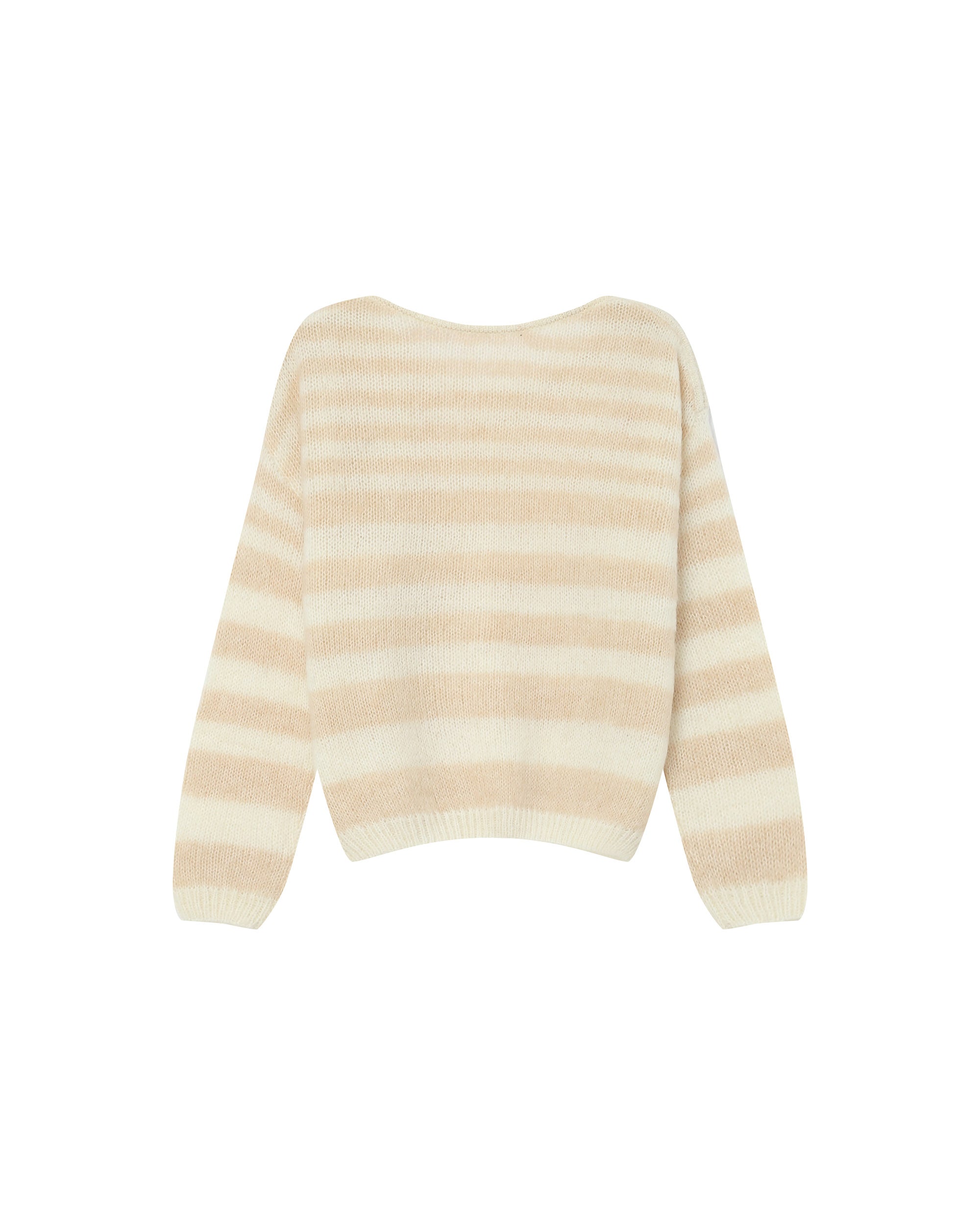 Pull A Rayures Vanille Sand