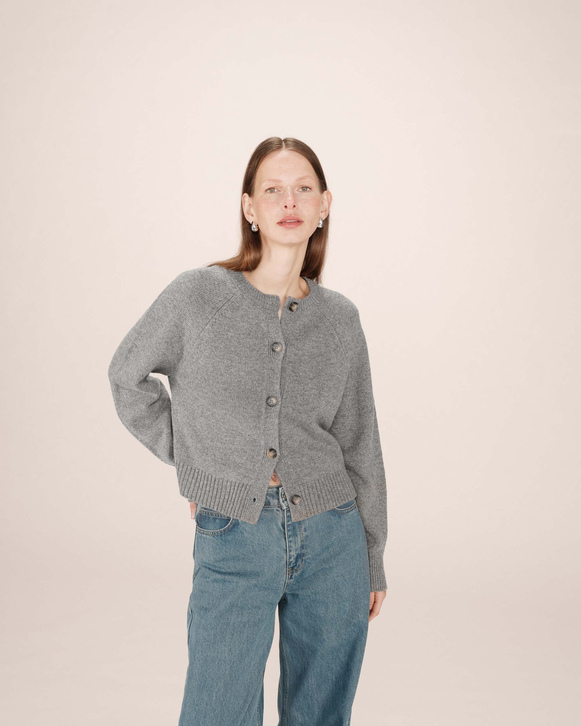 Cardigan Boutonne Gris Sanders