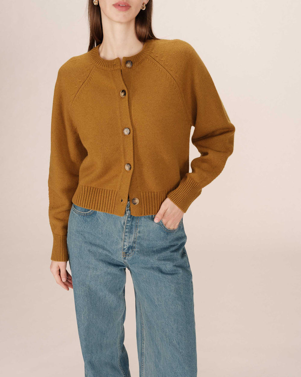 Cardigan Boutonne Kaki Sanders