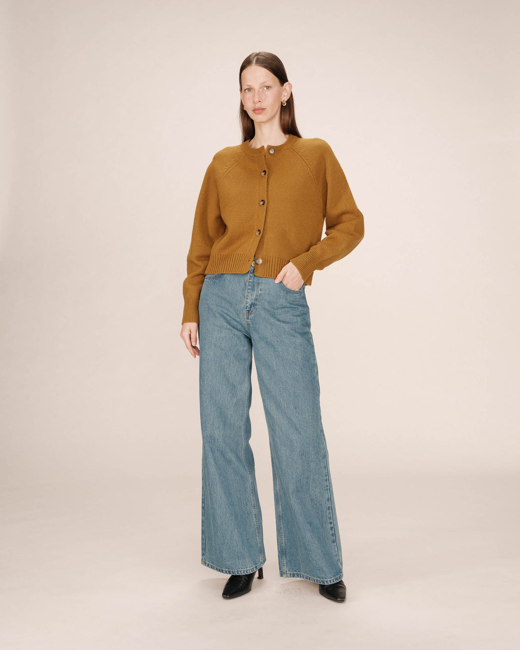 Cardigan Boutonne Kaki Sanders