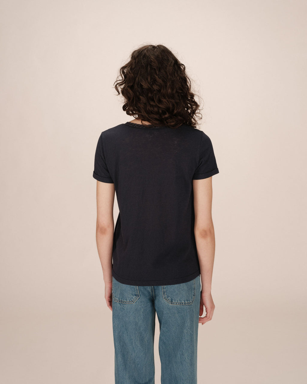 T-Shirt Col V Marine Space