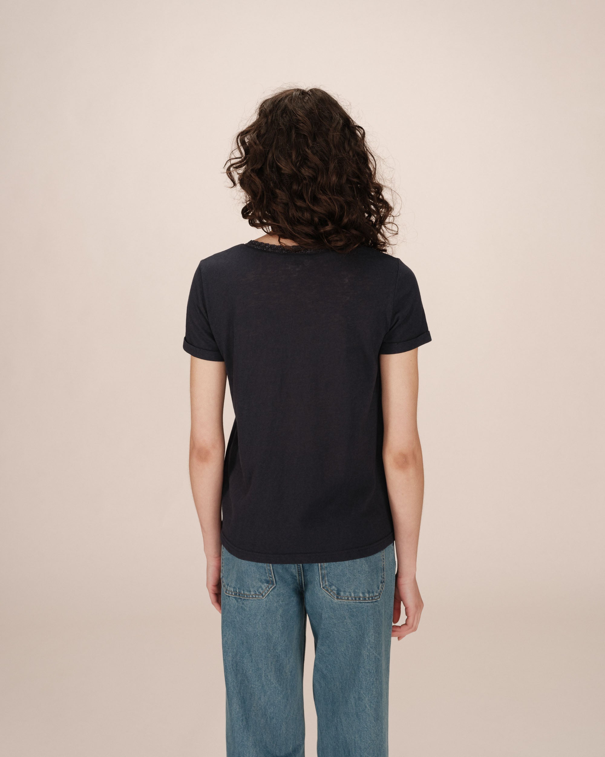 T-Shirt Col V Marine Space