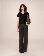 T-Shirt Col V Noir Space