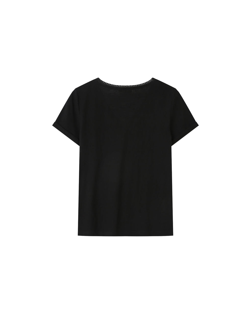 T-Shirt Col V Noir Space