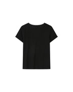 T-Shirt Col V Noir Space