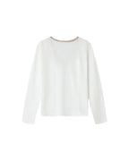 T-Shirt Col V Ivoire Selton