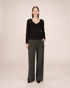 T-Shirt Col V Noir Selton