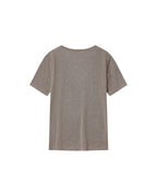 T-Shirt Col V Greige Stardust