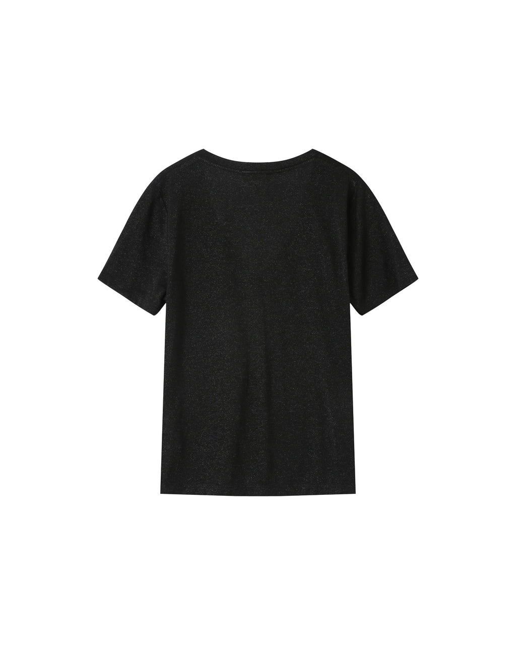 T-Shirt Col V Noir Stardust