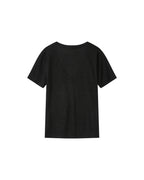 T-Shirt Col V Noir Stardust
