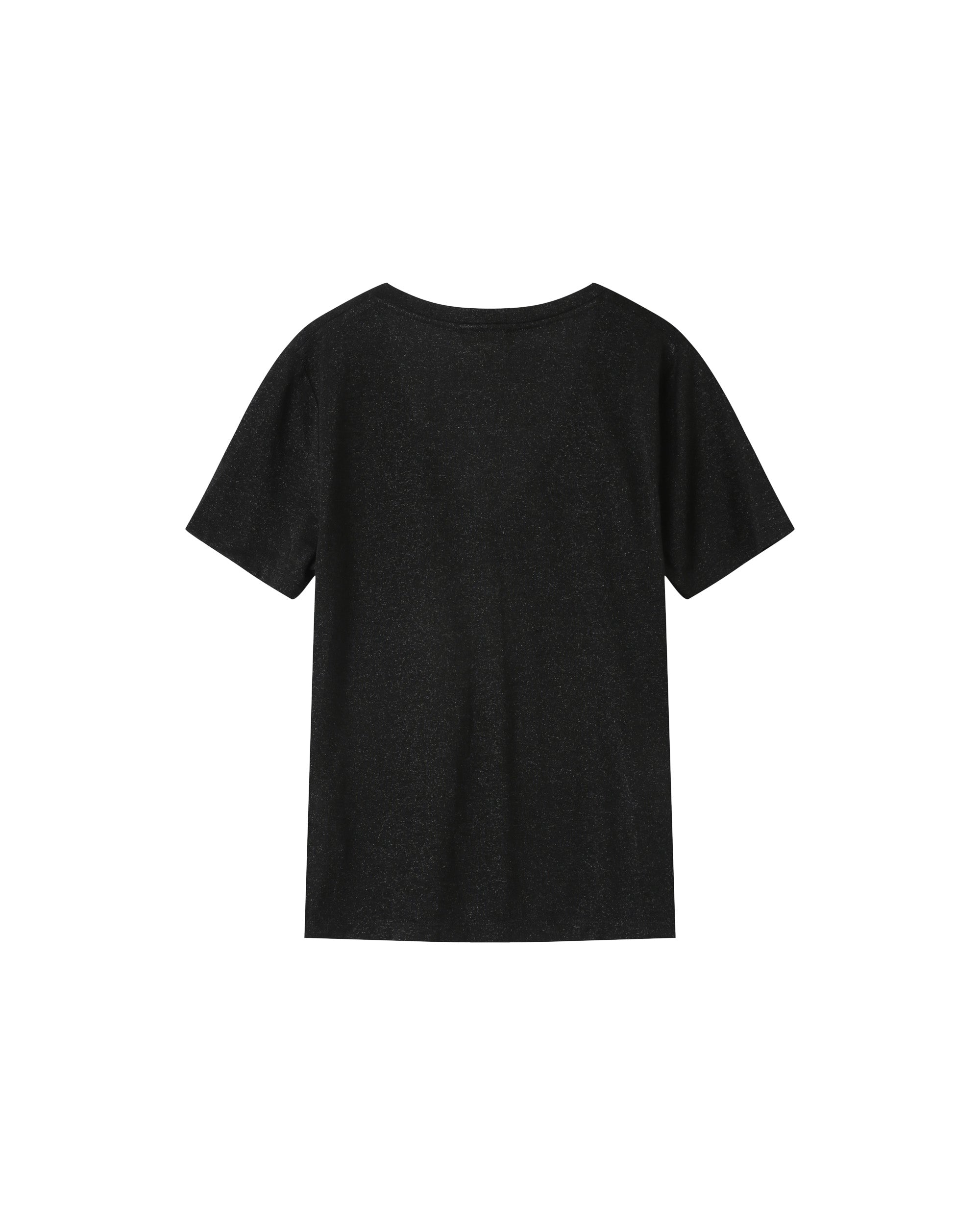 T-Shirt Col V Noir Stardust