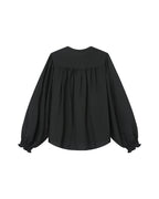 Blouse Col Noué Noir Serinda