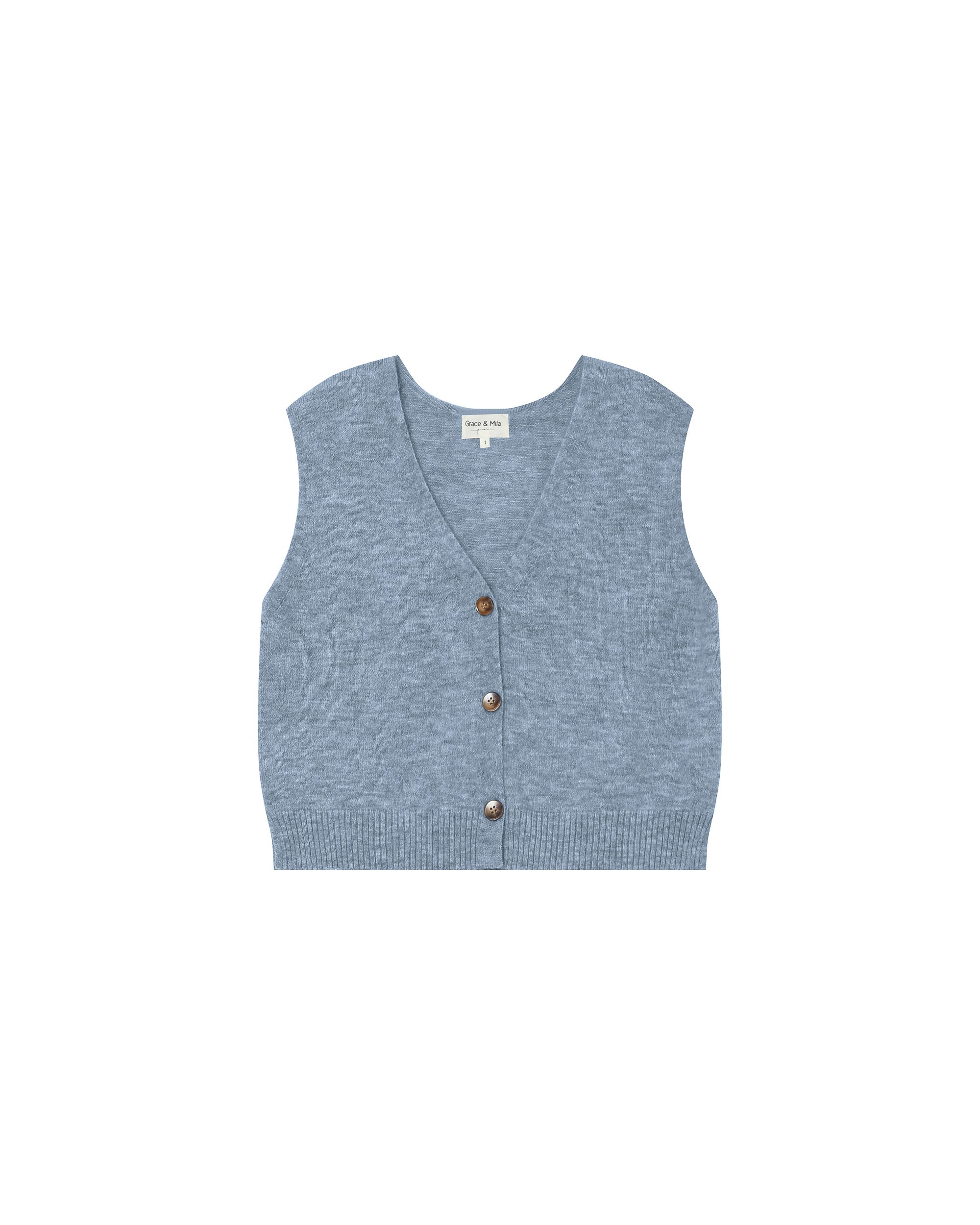 Cardigan Sans Manches Bleuet Santa
