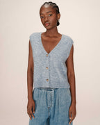 Cardigan Sans Manches Bleuet Santa