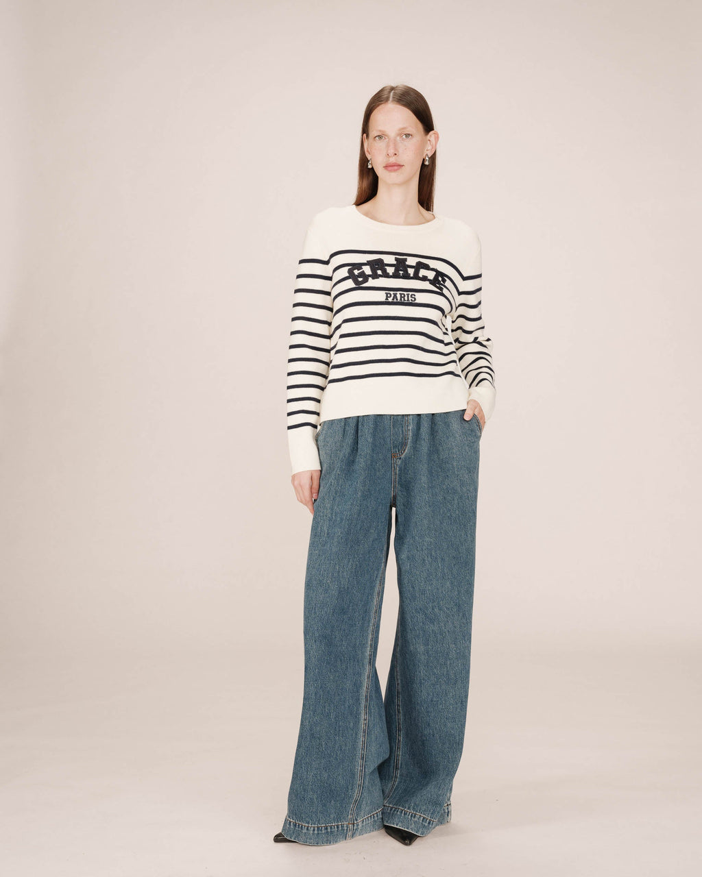 Pull Universitaire Ecru Sardaigne