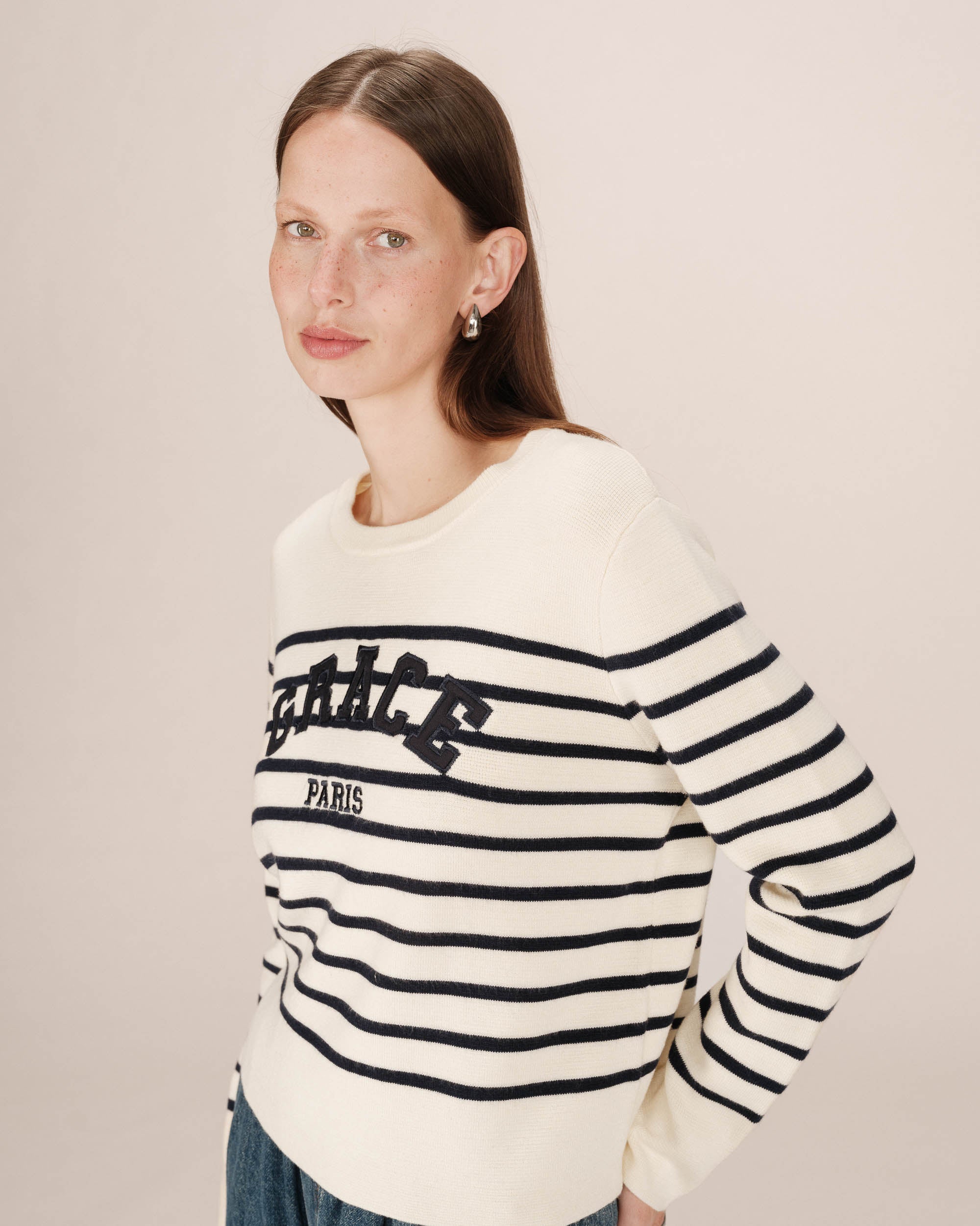 Pull Universitaire Ecru Sardaigne