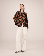 Blouse Motif Bicolore Chocolat Sorpresa