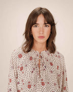 Blouse Imprimée Ecru Scarlett
