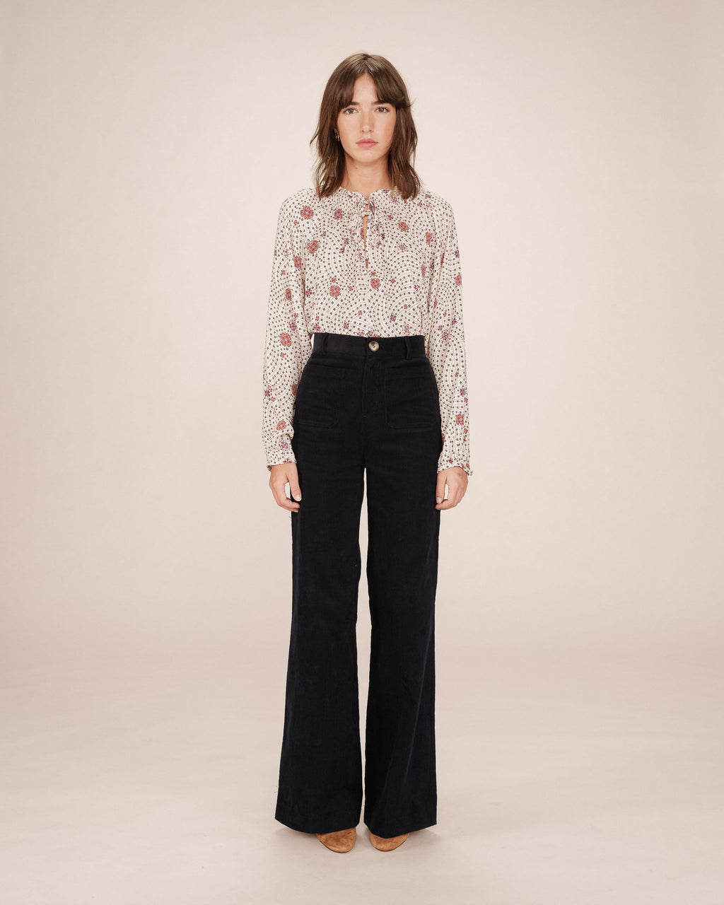 Blouse Imprimée Ecru Scarlett