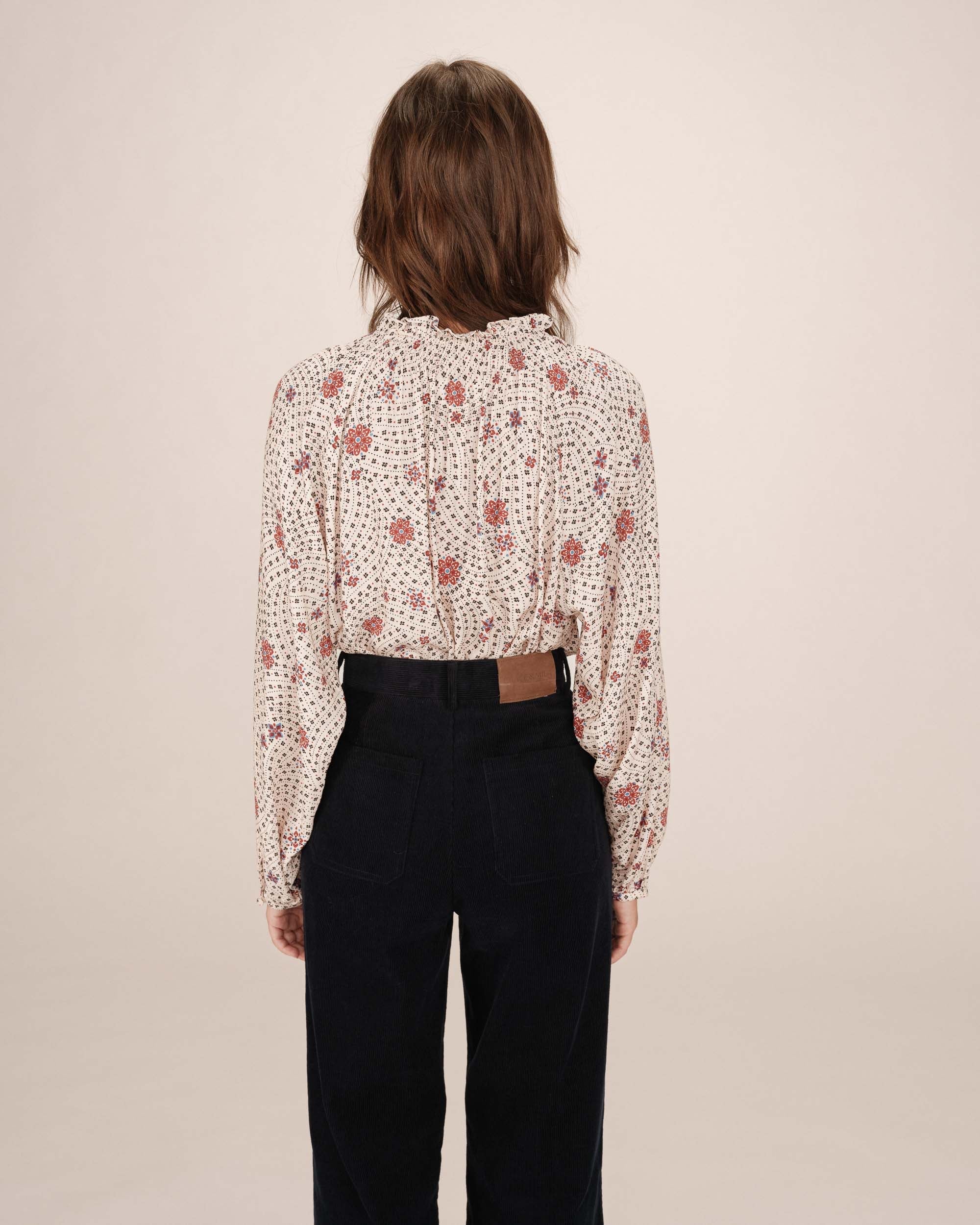 Blouse Imprimée Ecru Scarlett