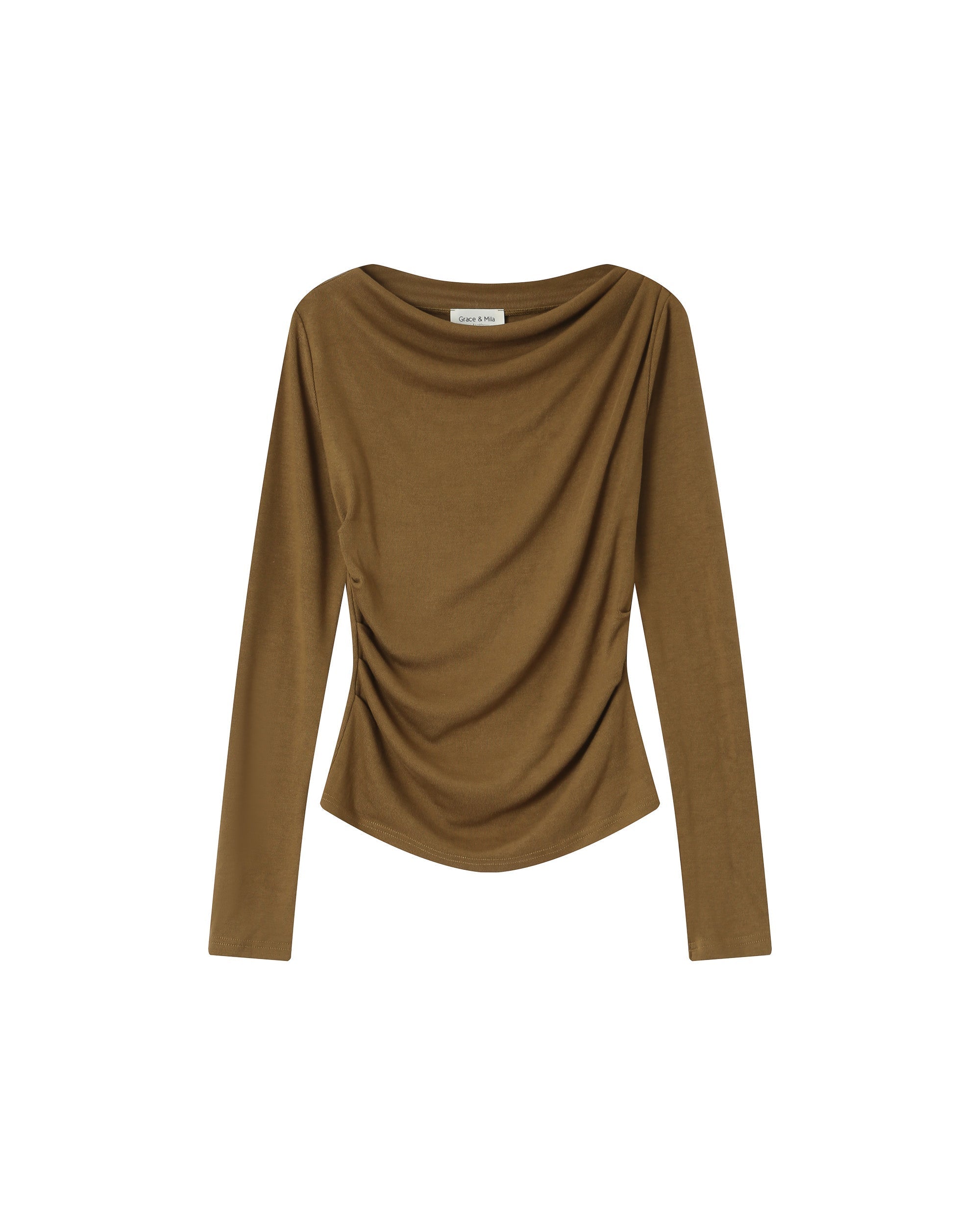 Top Drape Asymetrique Olive Sioux