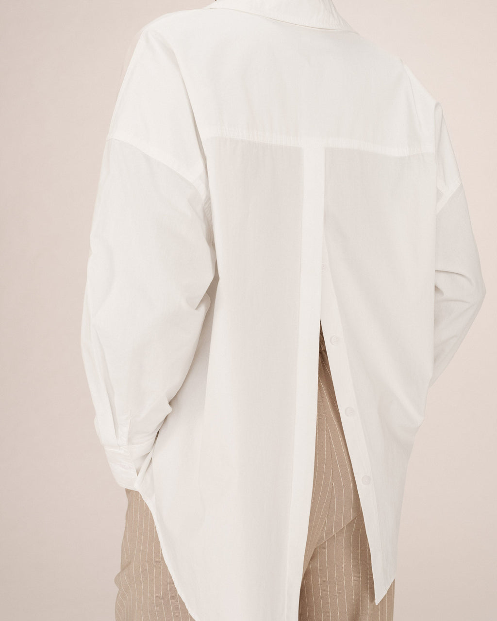Chemise Droite Ecru Stripe