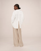 Chemise Droite Ecru Stripe