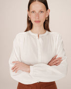 Blouse Droite A Fronces Ivoire Savannah