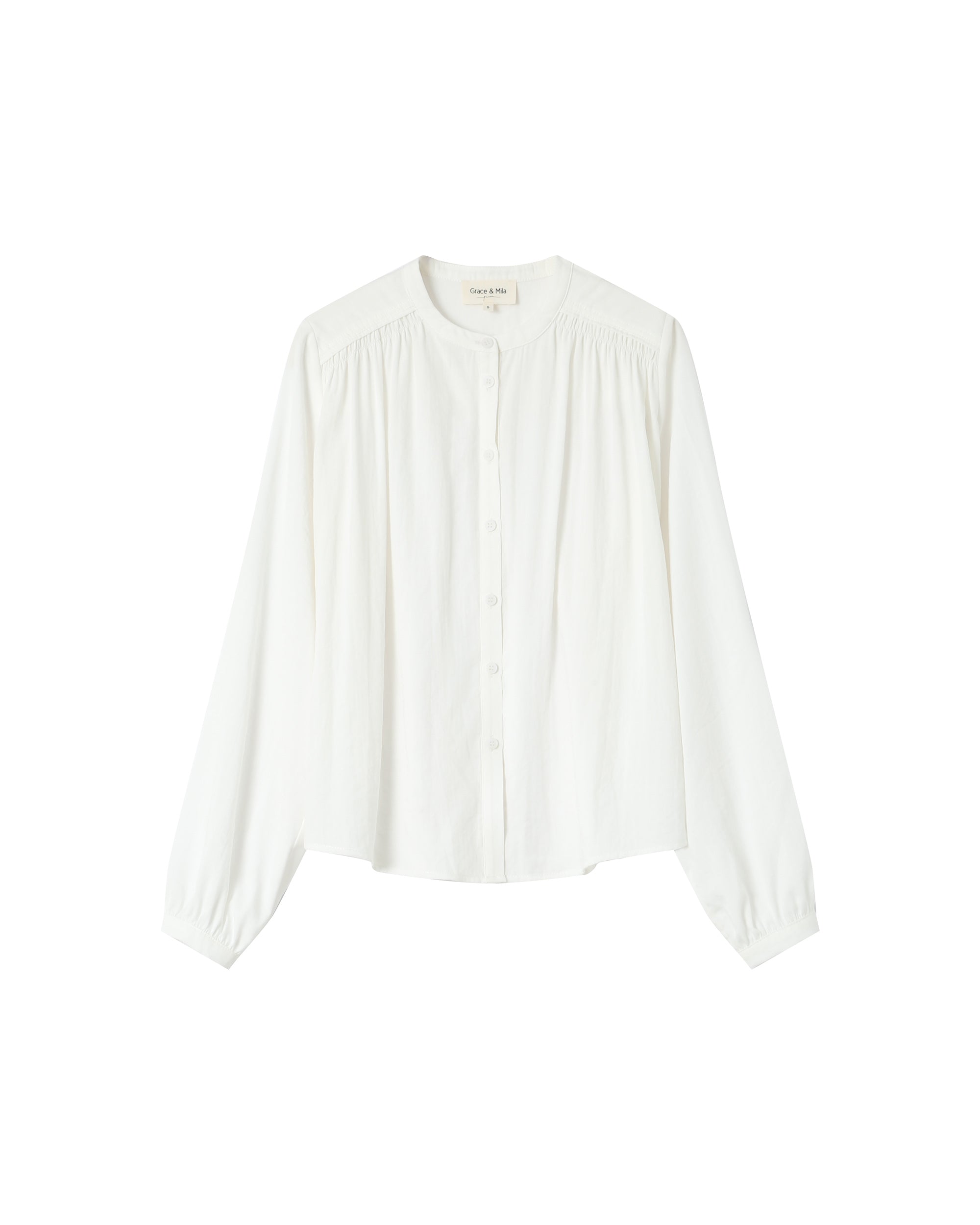 Blouse Droite A Fronces Ivoire Savannah