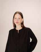 Blouse Droite A Fronces Noir Savannah