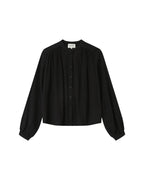 Blouse Droite A Fronces Noir Savannah