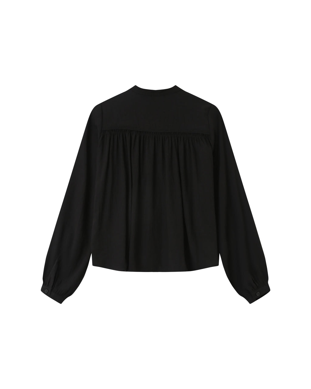 Blouse Droite A Fronces Noir Savannah