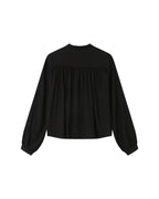 Blouse Droite A Fronces Noir Savannah