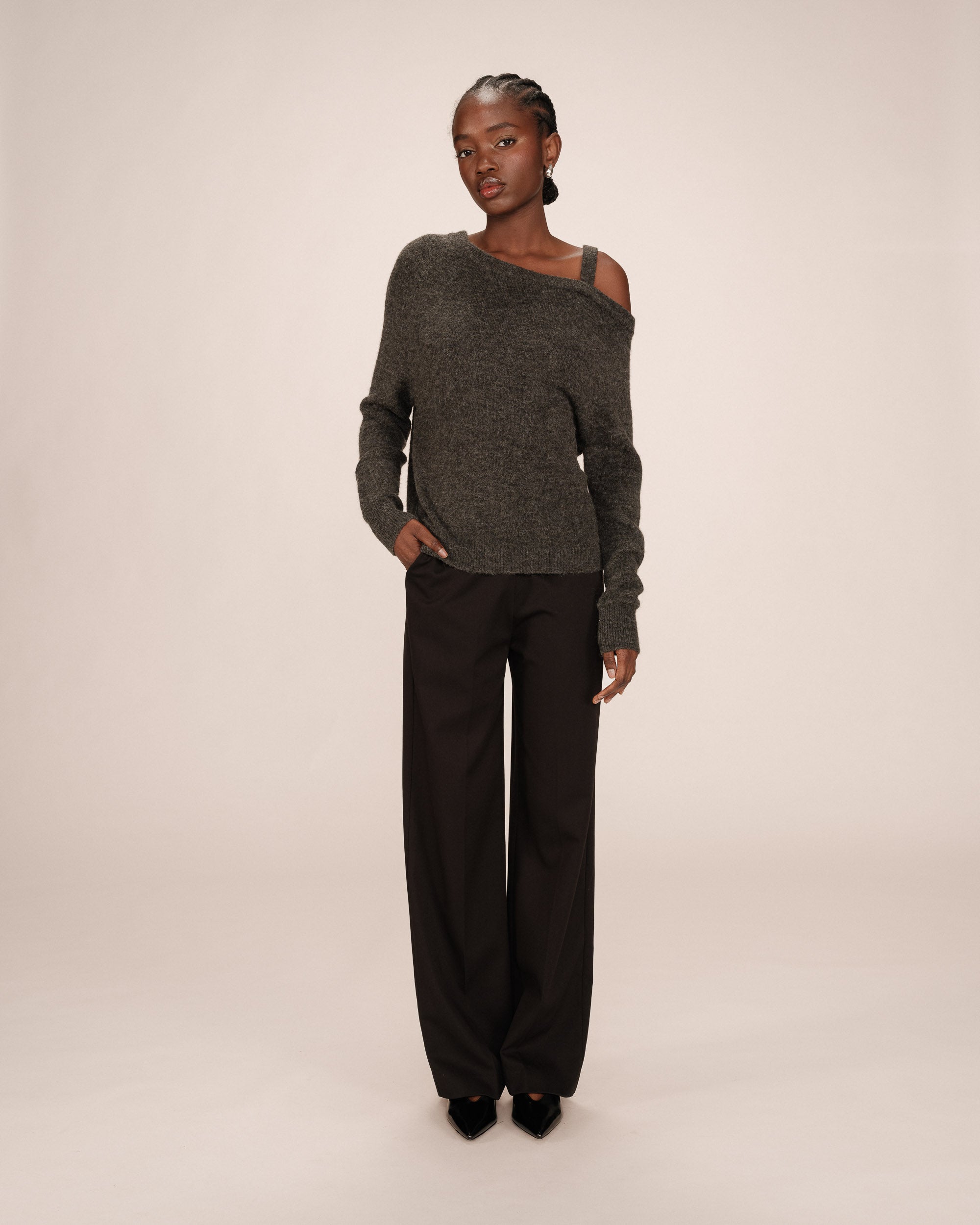 Pull Asymetrique Anthracite Samantha