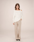 Pull Asymetrique Ivoire Samantha