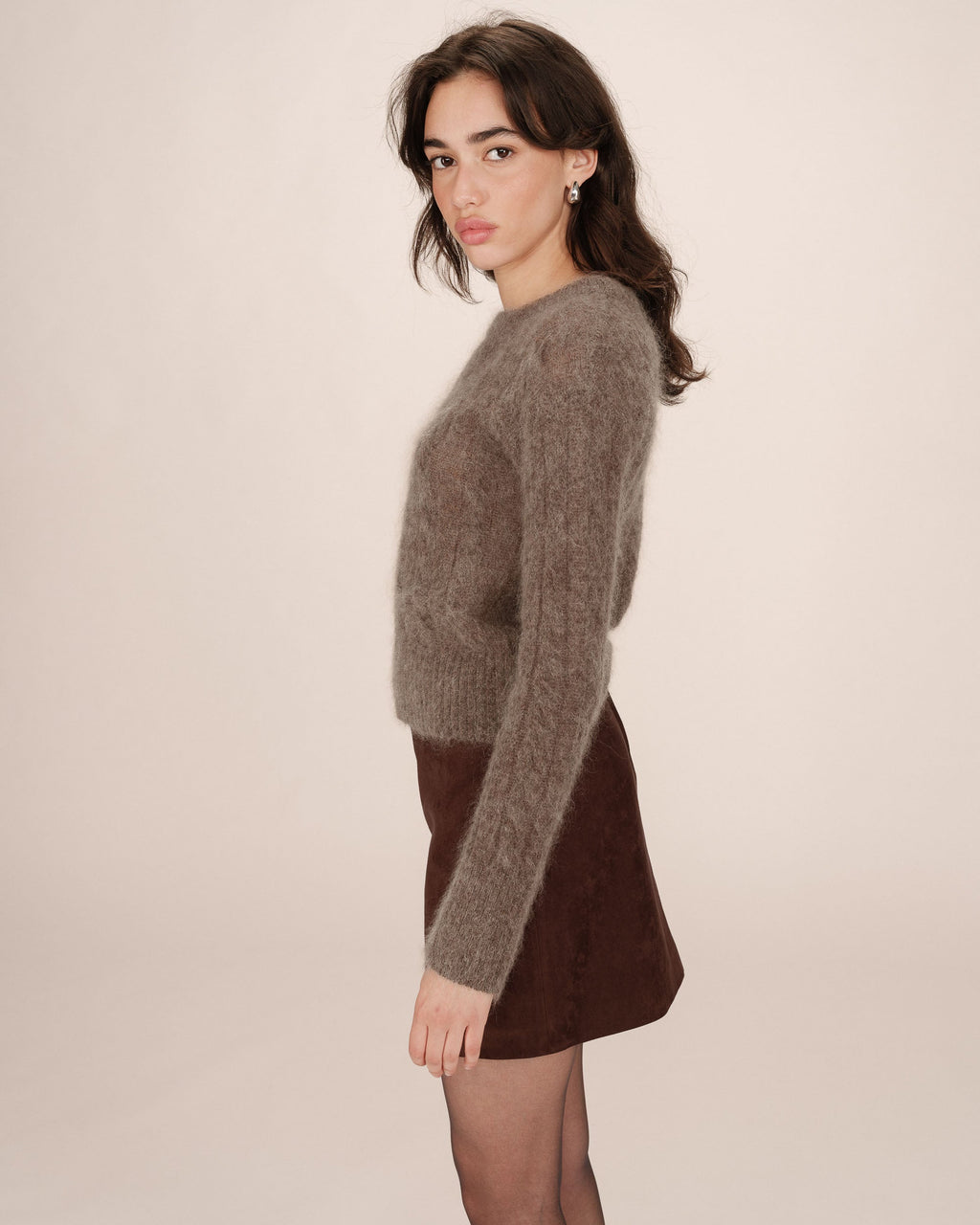 Pull Torsade Taupe Sabin