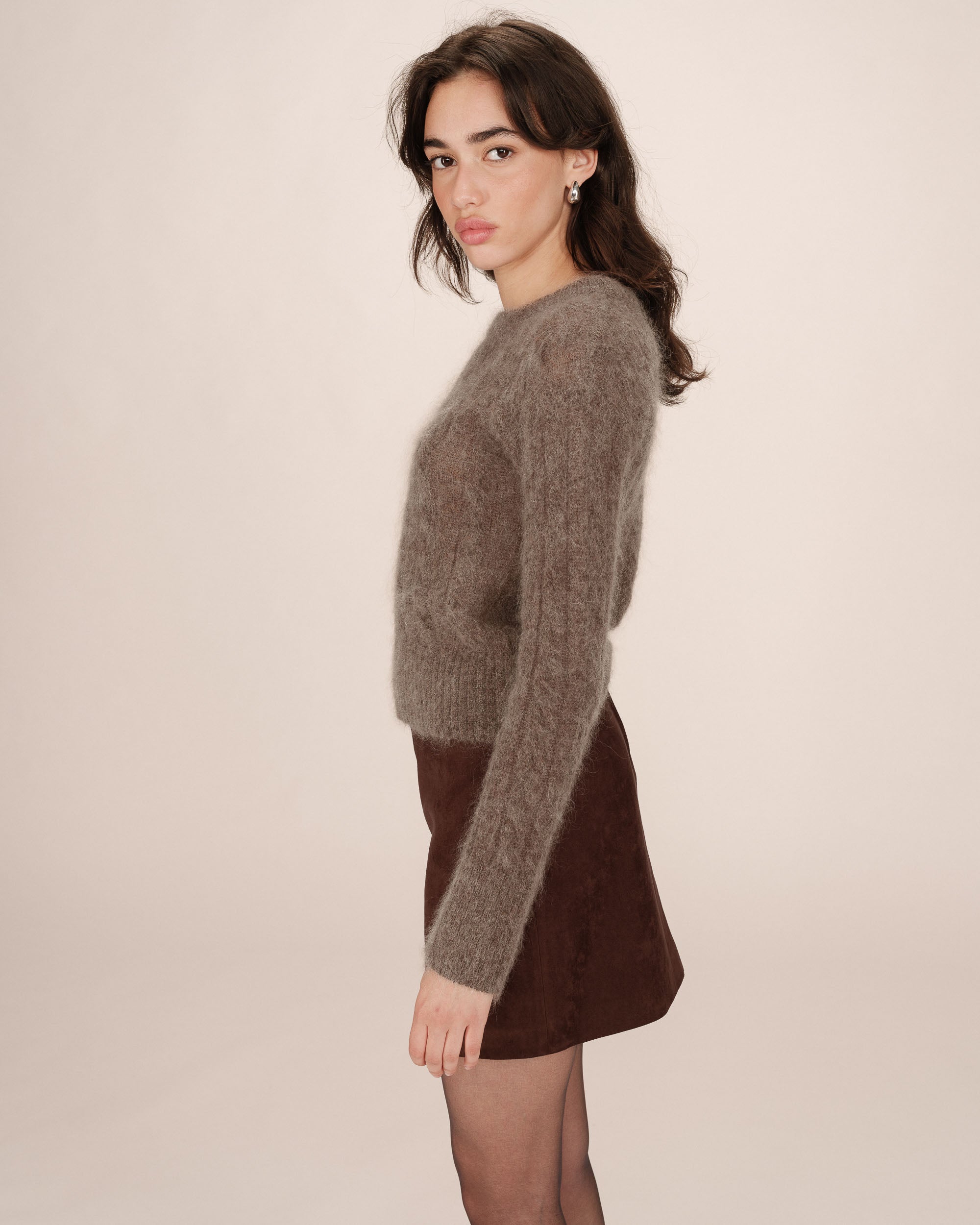 Pull Torsade Taupe Sabin