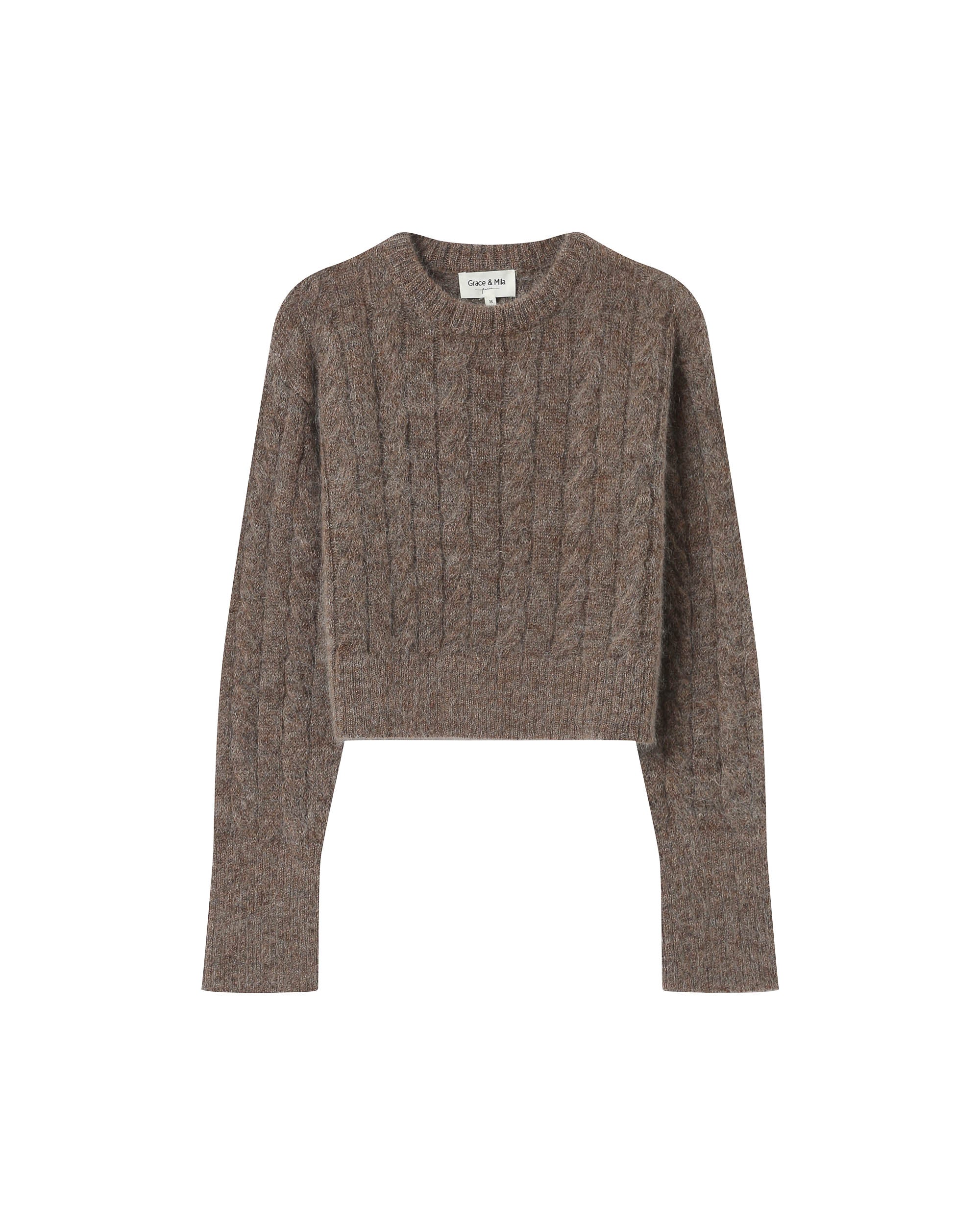 Pull Torsade Taupe Sabin