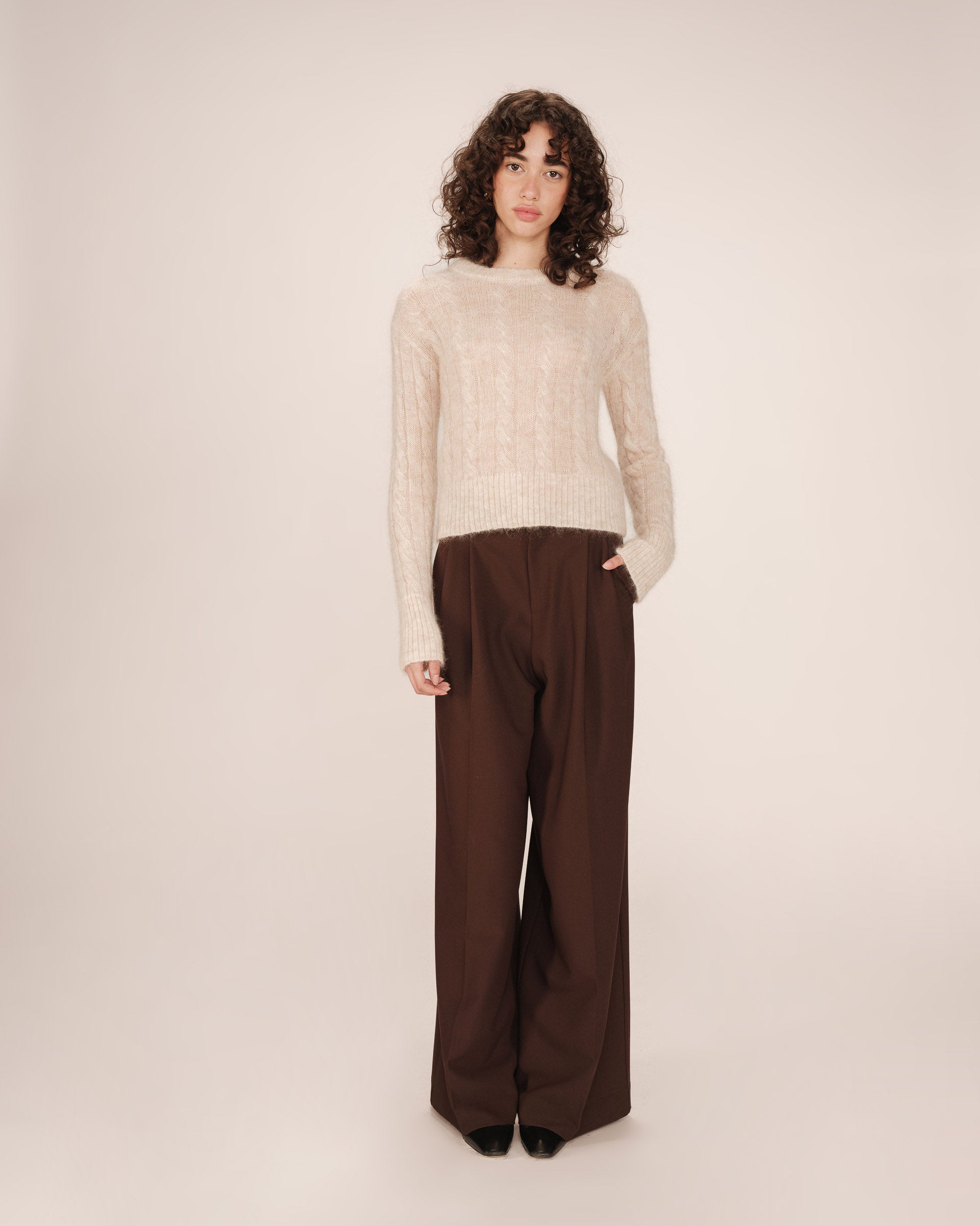 Pull Torsade Vanille Sabin