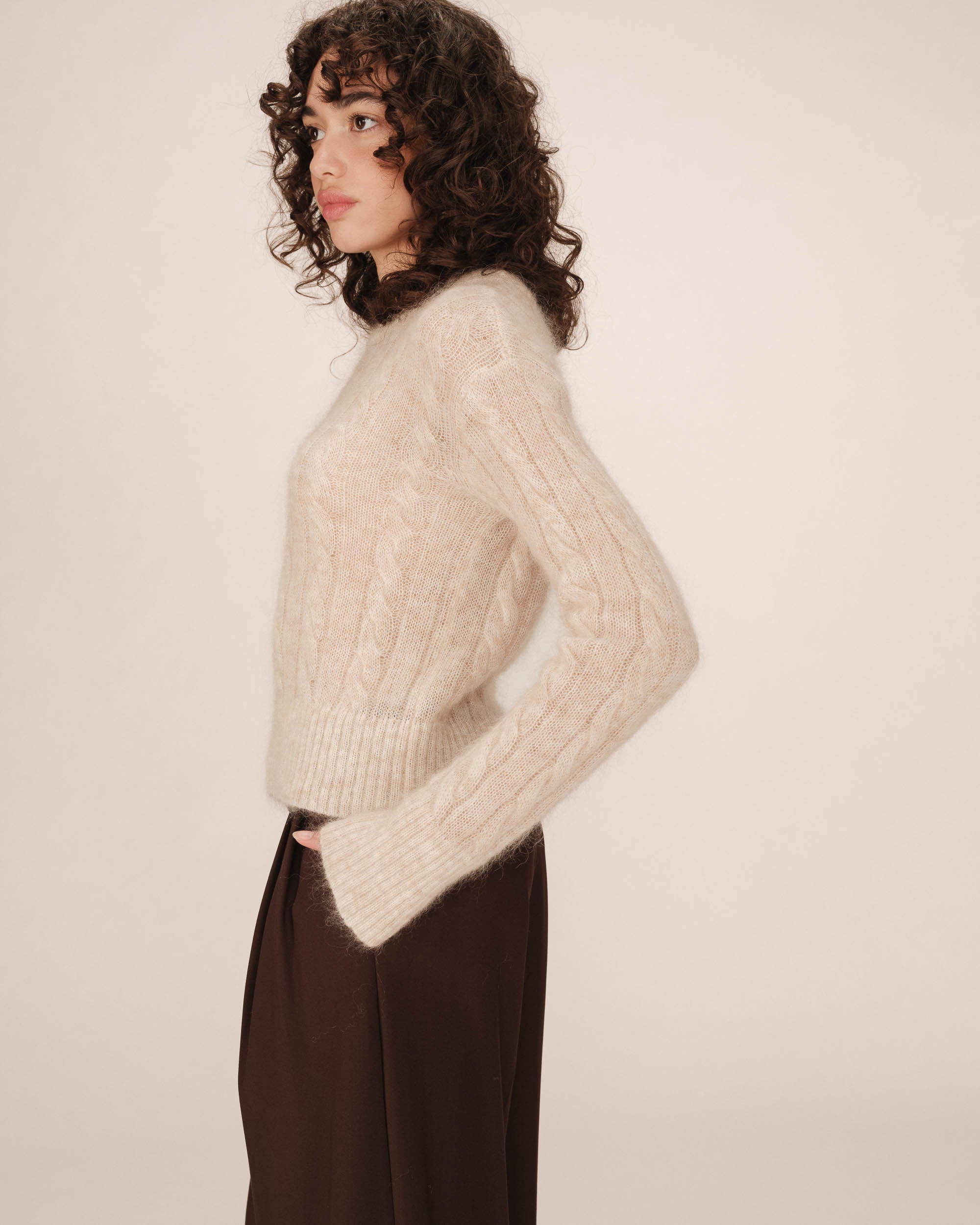 Pull Torsade Vanille Sabin